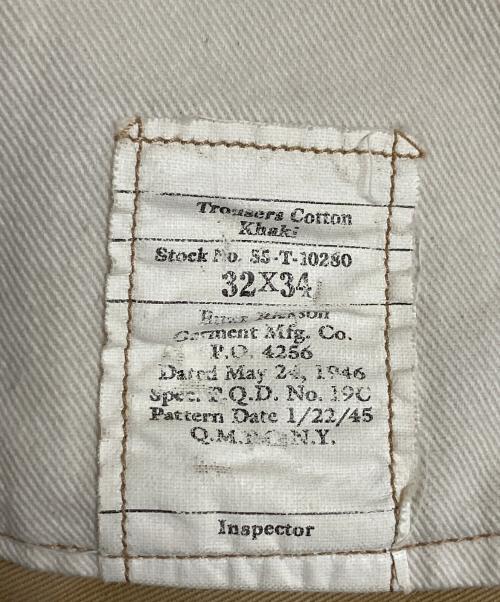 BUZZ RICKSON'S（バズリクソンズ）BUZZ RICKSON'S (バズリクソンズ) チノパン ベージュ サイズ:SIZE 83.5cm (W33)の古着・服飾アイテム