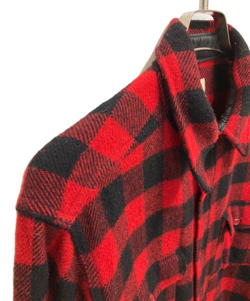 L.L.Bean（エルエルビーン）L.L.Bean (エルエルビーン) ウールシャツ レッド×ブラック サイズ:SIZE Lの古着・服飾アイテム