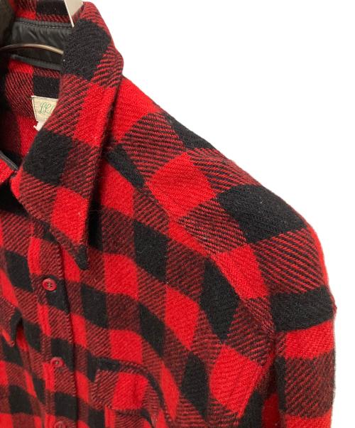 L.L.Bean（エルエルビーン）L.L.Bean (エルエルビーン) ウールシャツ レッド×ブラック サイズ:SIZE Lの古着・服飾アイテム
