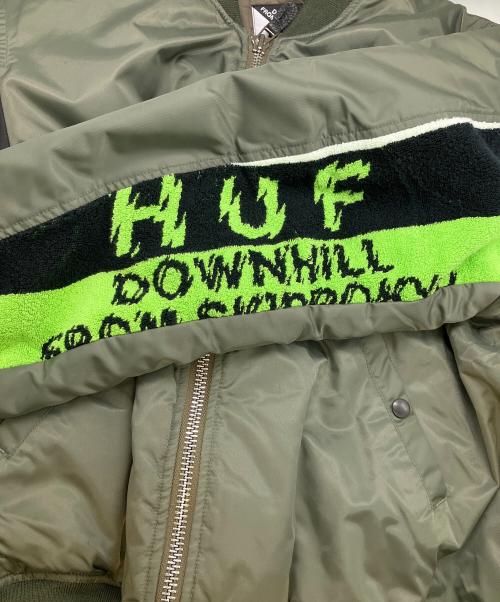 HUF（ハフ）HUF (ハフ) MA-1ジャケット カーキ サイズ:SIZE Mの古着・服飾アイテム