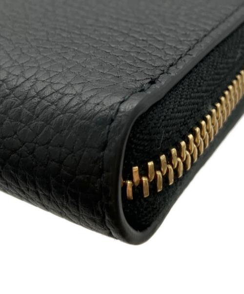 BURBERRY LONDON（バーバリーロンドン）BURBERRY LONDON (バーバリーロンドン) レザーラージジップアラウンドウォレット ラウンドファスナー長財布 ブラックの古着・服飾アイテム
