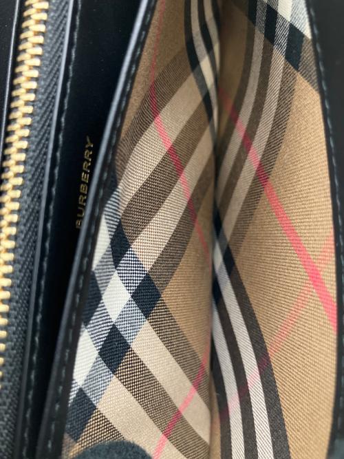 BURBERRY LONDON（バーバリーロンドン）BURBERRY LONDON (バーバリーロンドン) レザーラージジップアラウンドウォレット ラウンドファスナー長財布 ブラックの古着・服飾アイテム
