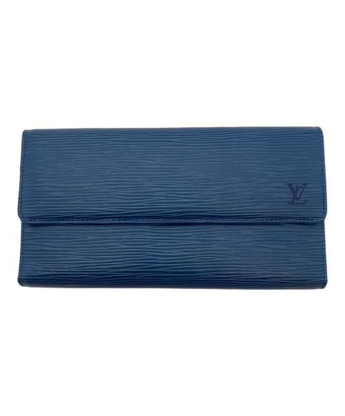 LOUIS VUITTON（ルイ ヴィトン）LOUIS VUITTON (ルイ ヴィトン) エピ ポシェット ポルトモネ クレディ 長財布 ブルーの古着・服飾アイテム