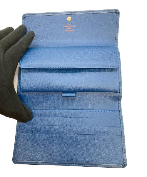 LOUIS VUITTON（ルイ ヴィトン）LOUIS VUITTON (ルイ ヴィトン) エピ ポシェット ポルトモネ クレディ 長財布 ブルーの古着・服飾アイテム