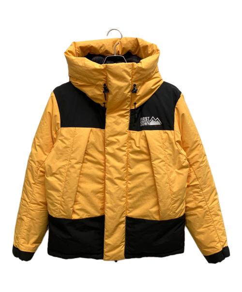 FIRST DOWN（ファーストダウン）FIRST DOWN (ファーストダウン) ダウンジャケット イエロー×ブラック サイズ:SIZE Mの古着・服飾アイテム
