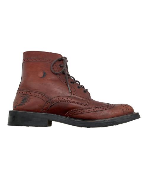 locking shoes by footmonkey（ロッキングシューズバイフットモンキー）locking shoes by footmonkey (ロッキングシューズバイフットモンキー) レースアップブーツ ブラウン サイズ:SIZE 26.5cm/8 1/2の古着・服飾アイテム