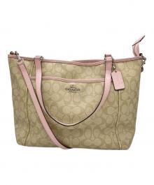 COACH（コーチ）の古着「ショルダーバッグ」｜ベージュ×ピンク