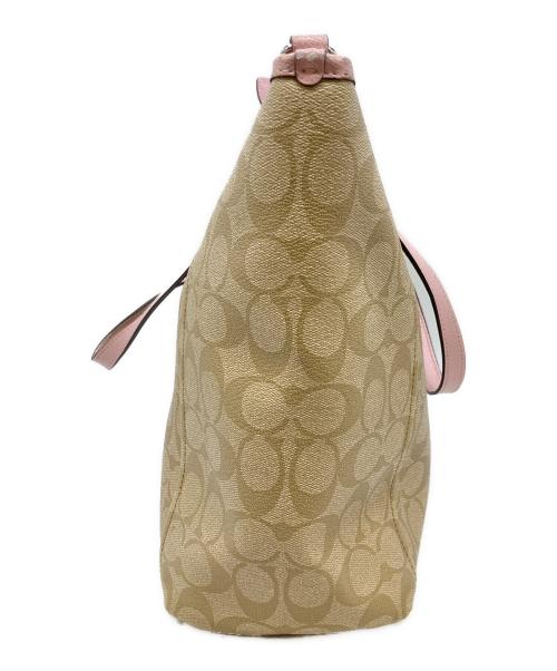 COACH（コーチ）COACH (コーチ) ショルダーバッグ ベージュ×ピンクの古着・服飾アイテム