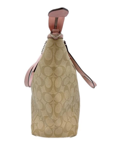 COACH（コーチ）COACH (コーチ) ショルダーバッグ ベージュ×ピンクの古着・服飾アイテム