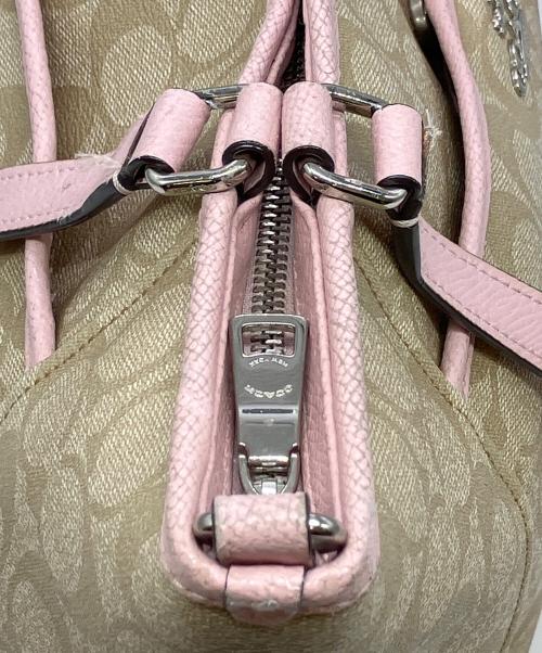 COACH（コーチ）COACH (コーチ) ショルダーバッグ ベージュ×ピンクの古着・服飾アイテム
