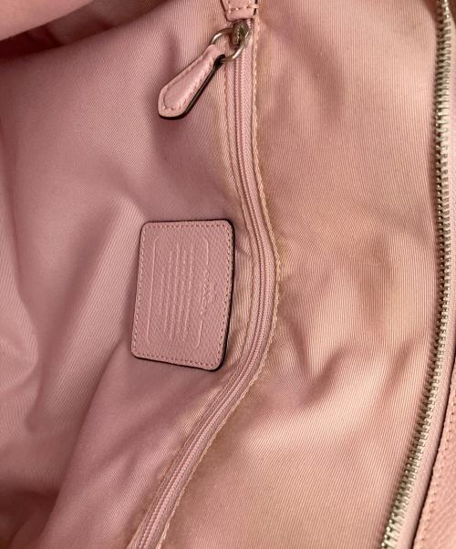 COACH（コーチ）COACH (コーチ) ショルダーバッグ ベージュ×ピンクの古着・服飾アイテム
