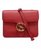 GUCCIグッチ）の古着「インターロッキングGチェーンショルダーバッグ」｜レッド