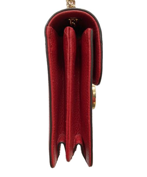 GUCCI（グッチ）GUCCI (グッチ) インターロッキングGチェーンショルダーバッグ レッドの古着・服飾アイテム