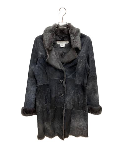 Christian Dior（クリスチャン ディオール）Christian Dior (クリスチャン ディオール) ラビットファーコート ムートンコート ブラック サイズ:SIZE 不明の古着・服飾アイテム
