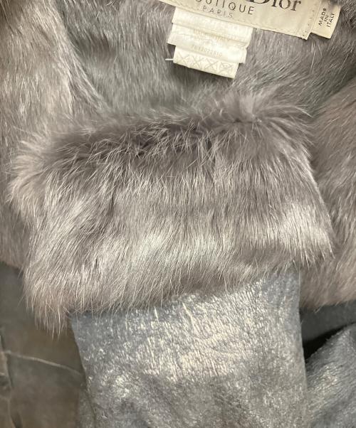 Christian Dior（クリスチャン ディオール）Christian Dior (クリスチャン ディオール) ラビットファーコート ムートンコート ブラック サイズ:SIZE 不明の古着・服飾アイテム