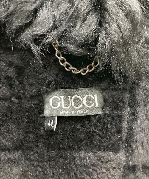 GUCCI（グッチ）GUCCI (グッチ) ムートンジャケット ブラック サイズ:SIZE 44の古着・服飾アイテム