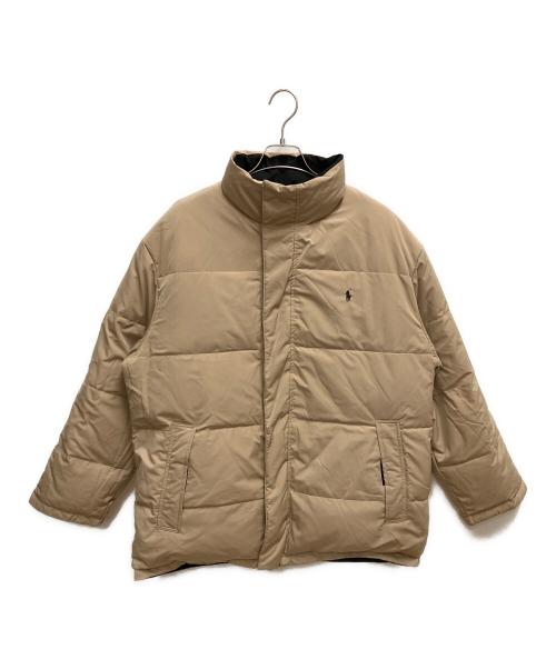POLO RALPH LAUREN（ポロ・ラルフローレン）POLO RALPH LAUREN (ポロ・ラルフローレン) リバーシブルダウンジャケット ベージュ サイズ:SIZE LLの古着・服飾アイテム