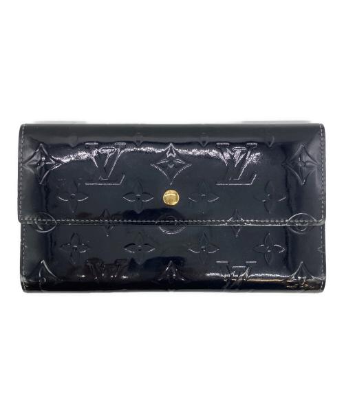 LOUIS VUITTON（ルイ ヴィトン）LOUIS VUITTON (ルイ ヴィトン) モノグラム・ヴェルニ　長財布 ブラックの古着・服飾アイテム