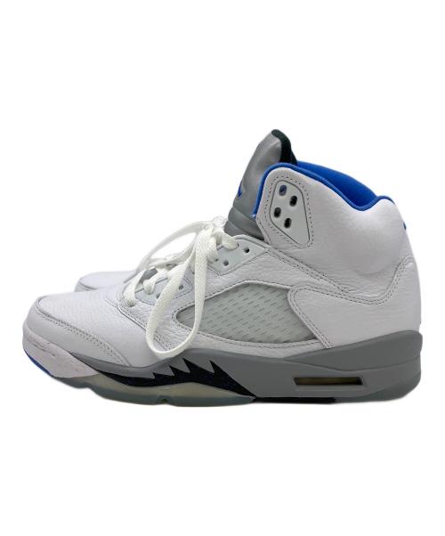 NIKE（ナイキ）NIKE (ナイキ) AIR JORDAN 5 RETRO（ナイキ エアジョーダン 5 レトロ） ホワイト×ブルー サイズ:SIZE 27cmの古着・服飾アイテム