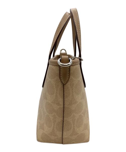 COACH（コーチ）COACH (コーチ) シグネチャー シティ ミニトートバッグ 2WAYショルダーバッグ ベージュの古着・服飾アイテム