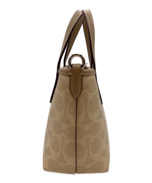 COACH（コーチ）COACH (コーチ) シグネチャー シティ ミニトートバッグ 2WAYショルダーバッグ ベージュの古着・服飾アイテム