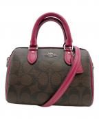 COACHコーチ）の古着「シグネチャー ミニ ローアン 2WAYショルダーバッグ」｜ブラウン