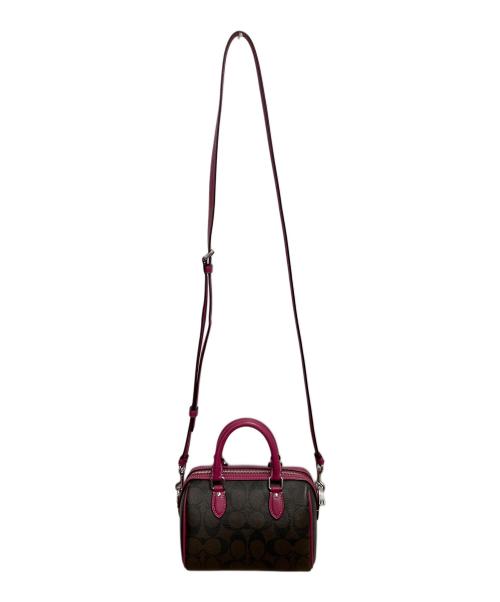 COACH（コーチ）COACH (コーチ) シグネチャー ミニ ローアン 2WAYショルダーバッグ ブラウンの古着・服飾アイテム