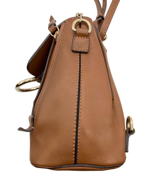 Chloe（クロエ）Chloe (クロエ) FAYE 2WAYバッグ ブラウン×オレンジの古着・服飾アイテム