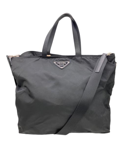 PRADA（プラダ）PRADA (プラダ) 2WAYバッグ ブラックの古着・服飾アイテム