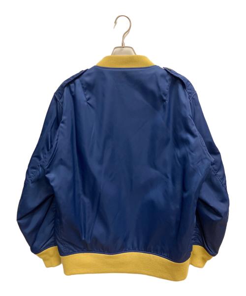 THREE FACE（スリーフェイス）THREE FACE (スリーフェイス) ラインクルーマンジャケット ネイビー×オレンジ サイズ:SIZE Lの古着・服飾アイテム