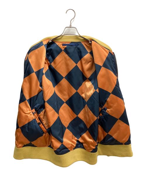 THREE FACE（スリーフェイス）THREE FACE (スリーフェイス) ラインクルーマンジャケット ネイビー×オレンジ サイズ:SIZE Lの古着・服飾アイテム