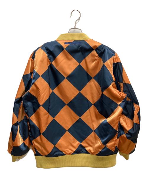 THREE FACE（スリーフェイス）THREE FACE (スリーフェイス) ラインクルーマンジャケット ネイビー×オレンジ サイズ:SIZE Lの古着・服飾アイテム