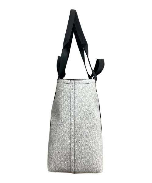 MICHAEL KORS（マイケル・コース）MICHAEL KORS (マイケル・コース) 2WAYトートバッグ ホワイト×ブラックの古着・服飾アイテム