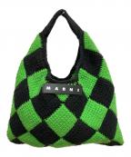 MARNI MARKETマルニ マーケット）の古着「ダイヤモンドバッグ ハンドバッグ」｜グリーン×ブラック