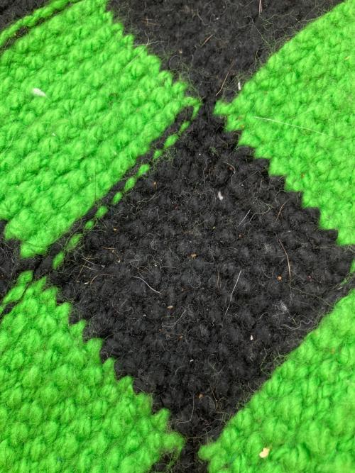 MARNI MARKET（マルニ マーケット）MARNI MARKET (マルニ マーケット) ダイヤモンドバッグ ハンドバッグ グリーン×ブラックの古着・服飾アイテム