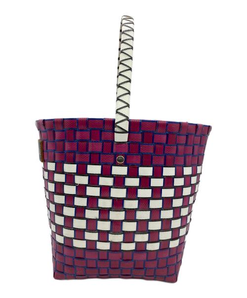 MARNI（マルニ）MARNI (マルニ) カゴバッグ パープル×ホワイトの古着・服飾アイテム