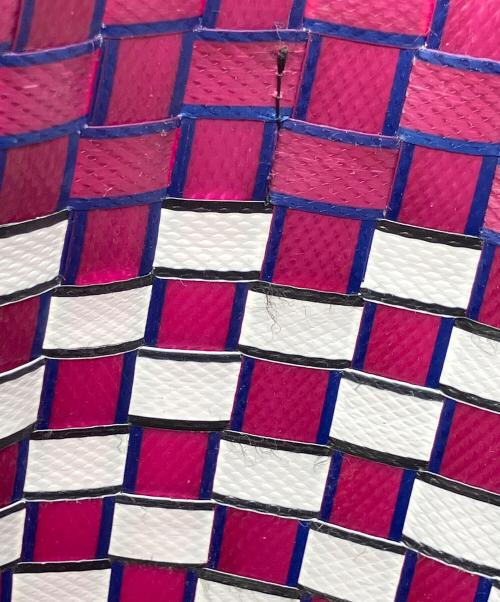 MARNI（マルニ）MARNI (マルニ) カゴバッグ パープル×ホワイトの古着・服飾アイテム