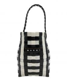 MARNI（マルニ）の古着「カゴバッグ」｜ブラック×ホワイト