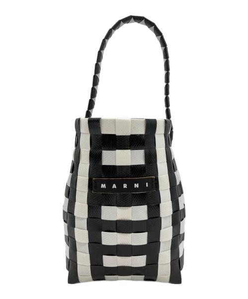 MARNI（マルニ）MARNI (マルニ) カゴバッグ ブラック×ホワイトの古着・服飾アイテム