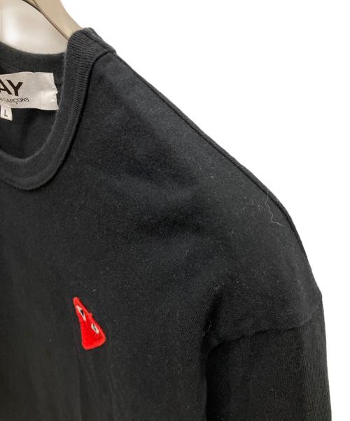 PLAY COMME des GARCONS（プレイコムデギャルソン）PLAY COMME des GARCONS (プレイコムデギャルソン) 長袖カットソー ブラック サイズ:SIZE Lの古着・服飾アイテム