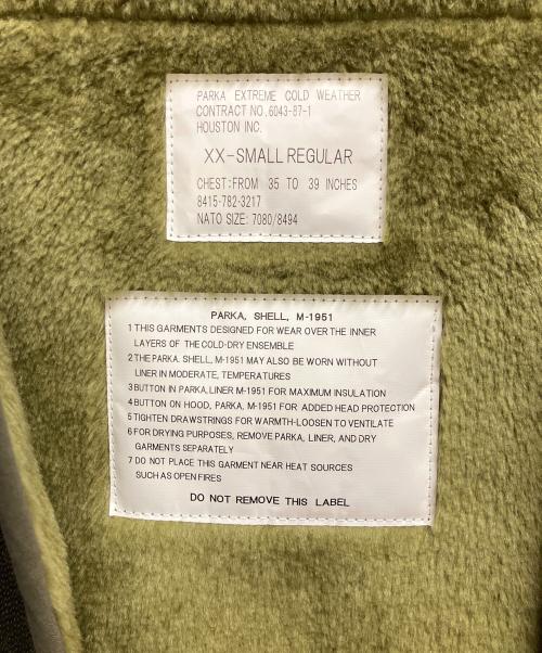 HOUSTON（ヒューストン）HOUSTON (ヒューストン) モッズコート オリーブ サイズ:SIZE XXSの古着・服飾アイテム