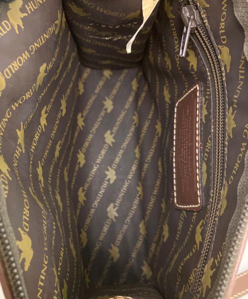 HUNTING WORLD（ハンティングワールド）HUNTING WORLD (ハンティングワールド) ショルダーバッグ カーキ×ブラウンの古着・服飾アイテム