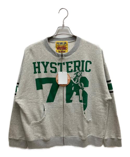 Hysteric Glamour（ヒステリックグラマー）Hysteric Glamour (ヒステリックグラマー) ジップアップスウェット グレー サイズ:SIZE Free 未使用品の古着・服飾アイテム