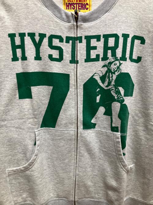 Hysteric Glamour（ヒステリックグラマー）Hysteric Glamour (ヒステリックグラマー) ジップアップスウェット グレー サイズ:SIZE Free 未使用品の古着・服飾アイテム