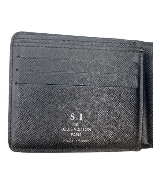 LOUIS VUITTON（ルイ ヴィトン）LOUIS VUITTON (ルイ ヴィトン) モノグラム・エクリプス　ポルトフォイユ ミュルティプル 2つ折り札入れ ブラックの古着・服飾アイテム