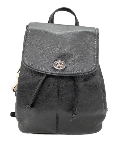 COACH（コーチ）COACH (コーチ) レザーリュック ブラックの古着・服飾アイテム