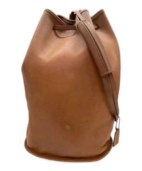COACH（コーチ）COACH (コーチ) 巾着ショルダーバッグ ブラウンの古着・服飾アイテム