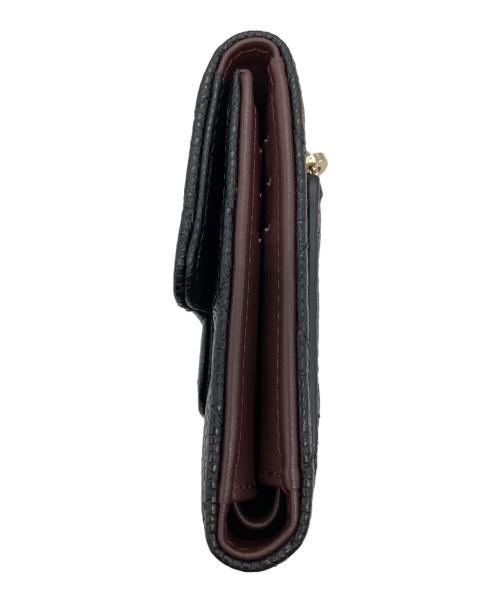 CHANEL（シャネル）CHANEL (シャネル) マトラッセ　3つ折り財布 ブラックの古着・服飾アイテム