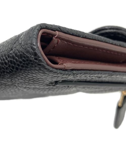 CHANEL（シャネル）CHANEL (シャネル) マトラッセ　3つ折り財布 ブラックの古着・服飾アイテム