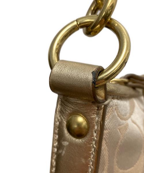 COACH（コーチ）COACH (コーチ) シグネチャー フローラル ショルダーバッグ ベージュの古着・服飾アイテム